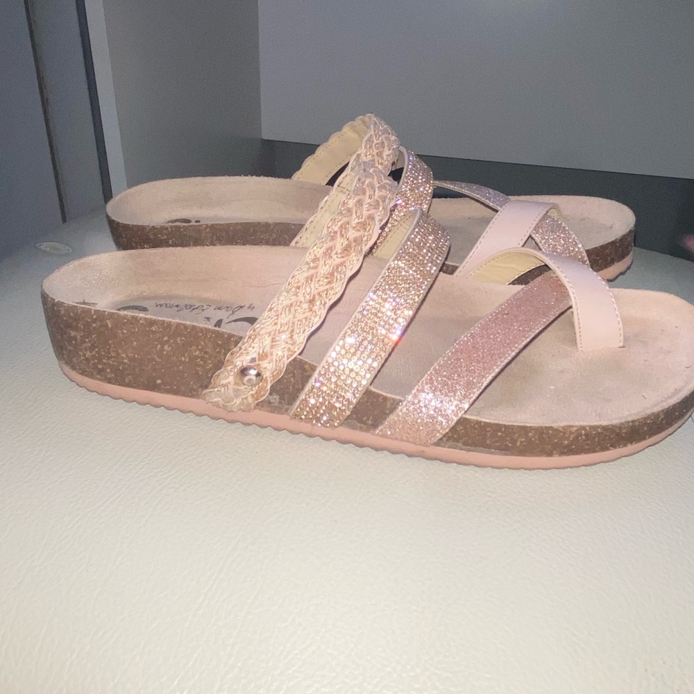 gold sandals